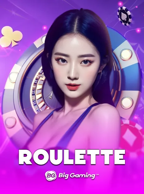ภาพปกเกม Roulette (ดีลเลอร์หญิงในโทนม่วง) ประกอบหัวข้อทดลองปั่นสล็อต