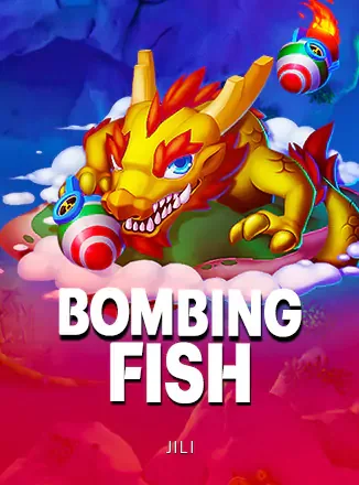 ภาพปกเกม Bombing Fish ค่าย JILI (มังกรทองบนพื้นชมพู) ประกอบหัวข้อPP และค่ายอื่น