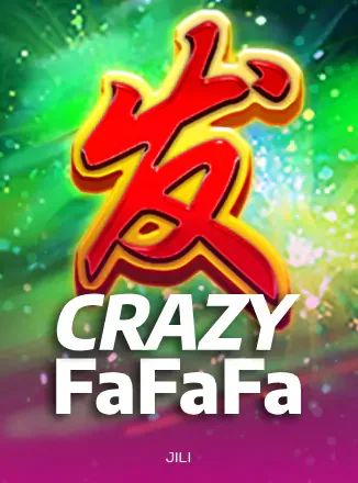ภาพปกเกม Crazy FaFaFa ค่าย JILI (ตัวอักษรจีน ฟา สีแดงทอง) ในตารางเกมแนะนำหน้าแรก