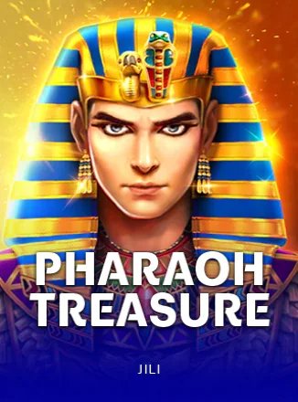 ภาพปกเกม Pharaoh Treasure ค่าย JILI (ฟาโรห์สวมหน้ากากทอง) ในตารางเกมแนะนำหน้าแรก