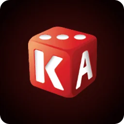 โลโก้ค่ายเกม KA บนลูกเต๋าแดง ในแถบค่ายเกมหน้าแรก