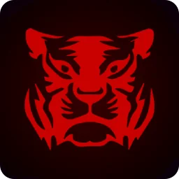 โลโก้ค่ายเกม หัวเสือสีแดง ในแถบค่ายเกมหน้าแรก